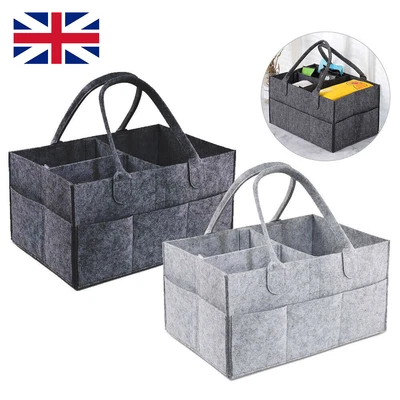 £5.49 • Buy Baby Diaper Organizer Storage Bag Caddy Felt Changing Nappy Kids Carrier Box DIY
