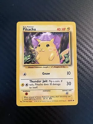 Pokémon TCG Pikachu Base Set 58/102 Regular Unlimited Common Lightly Played • $1.49