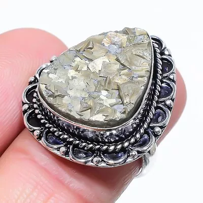 Magnetite Pyrite Gemstone Handmade 925 Sterling Silver Jewelry Ring Size 7 (US) • $10.99