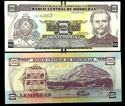 HONDURAS 2 Lempiras Banknote World Paper Money UNC • $1.90