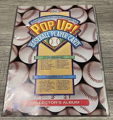 RARE 1993 Kraft Singles Superstars 93' Pop Up! Baseball Player Card Album SET • $39.32