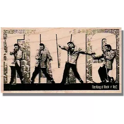 ELVIS RUBBER STAMP Elvis Presley Singing Sing Music King Rock + Roll Dance • $11.54