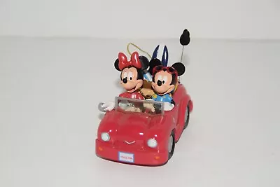 Mickey Mouse Minnie Car Bobblehead Figurine Ornament Convertible Beach Surf • $17.56