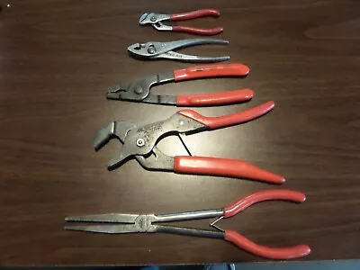 MAC TOOLS 5 Pc Pliers Set Quick Jaw Long Nose Slip Joint  Mechanics Tools USA • $85