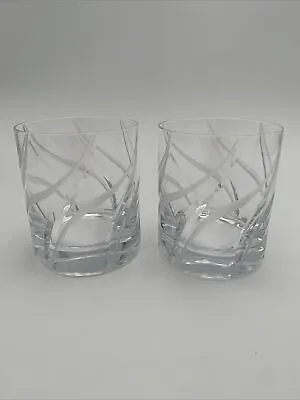 Set Of 2 Mikasa Cut Crystal Windlass 4” Old-Fashioned Glasses • $53.60