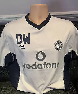 Manchester United Match Worn Players Issue Football Shirt Training Kit 2001 • £99