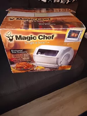 Magic Chef 8820 Electric Adjustable Horizontal Twin Rotisserie Oven New Open Box • $43.99