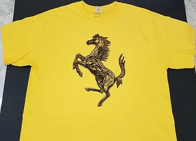 $14.85 • Buy Brand New FERRARI Horse T-shirt Artistic Prancing Cavallino Stallion Exotic Enzo
