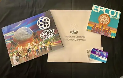 EPCOT Pre-Opening Souvenir Book Guide Wheel Ceremony Program Cast Ticket RARE • $349