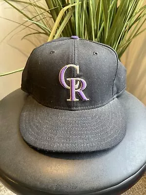 Vintage Colorado Rockies New Era 5950 Fitted Hat 7 1/2 Wool Made In USA 1990s • $18.39