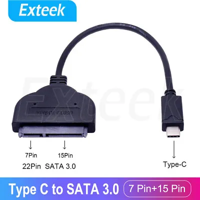 $8.98 • Buy Type C USB C To SATA III 3.0 Converter Adapter Cable For 2.5  Hard Drive HDD SSD
