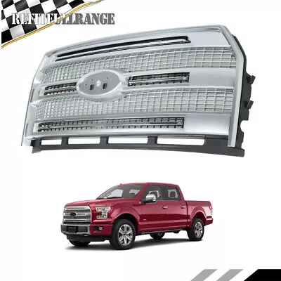 For 2015-2017 Ford F150 Front Upper Grille Painted Silver Grill W/O Camera Hole • $303.09