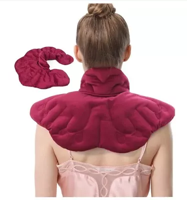 Aroma Season Heated Neck Wrap Microwave Warmer Shoulder Heat Pad Arthritis RED • £15.99