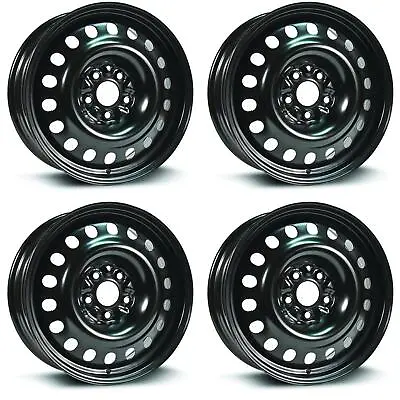 NEW Set Of 4 Wheels 17in Black Fits Chrysler Dodge Eagle Ford Honda Hyundai Jeep • $292