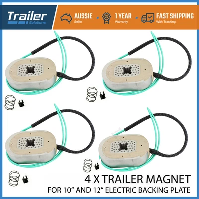 $62 • Buy 4x Trailer 10  12  Electric Brake Backing Plate Magnet Drum Hub Caravan