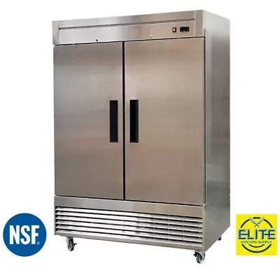 Commercial Freezer 2 Solid Door Reach-in Upright Freezer 55 W NSF CSA • $2226.58