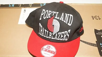 $9.44 • Buy Portland Trail Blazers New Era 9Fifty  Black Adjustable Snapback Hat Cap