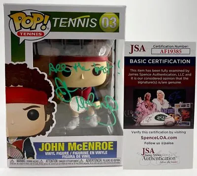 $299.95 • Buy Tennis Legend John McEnroe Signed Funko POP #03 Autograph JSA COA