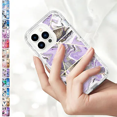 $16.65 • Buy For IPhone 15 Pro Max 15 Pro 14 13 12 11 XR 7/8 Hybrid Marble Pattern Phone Case