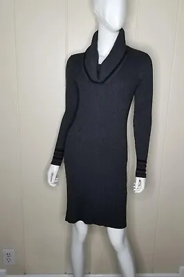 Tommy Hilfiger Women's Tipped Cowl Sweater Dress Size Small Color Dark Gray • £12.35