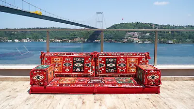 Turkish Sofa Vintage Reading Sofa Arabic Majlis Convertible Sleeper Sofa Bed • $419