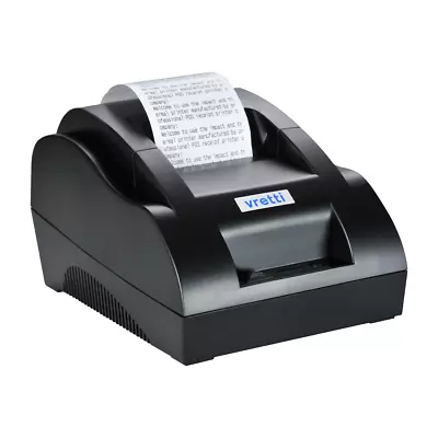 £35.99 • Buy VRETTI Receipt Printer 58mm Direct Thermal ESC/POS Bill Printer 90mm/s Black USB
