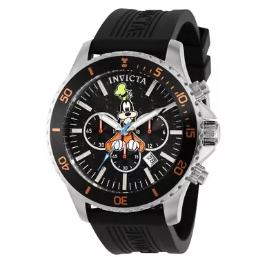 Invicta Disney Goofy Men's 48mm Limited Edition Black Chronograph Watch 39050 • $113.56