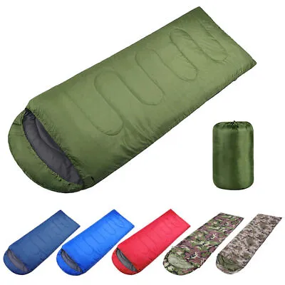 4 Season Outdoor Envelope Sleeping Bag Waterproof Warm Adult Camping Hiking • $18.99