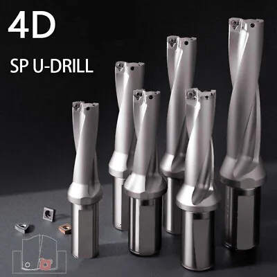 SP Series Drill Bits 13mm-38mm Depth 4D CNC Tool Water Indexable Drill U Drill • $104.37