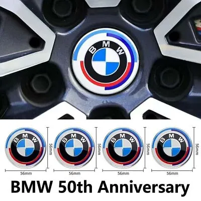 4X 50th Anniversary For BMW Wheel Center Hub Caps Logo Badge Emblem 68mm 56mm • $19.99