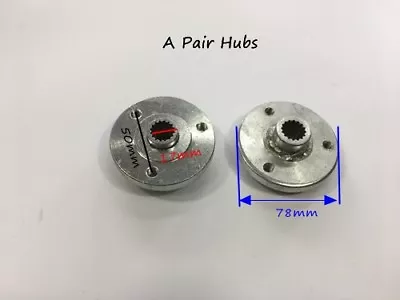 Pair (x2) Wheel Hub 17mm 17 Spline 3 Stud Go Kart Buggy Drift Trike Quad Atv • $32