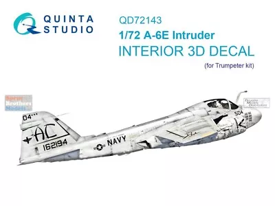 1/72 Quinta 3D Interior Decal #72143 A-6E Intruder For Trumpeter • $13.99