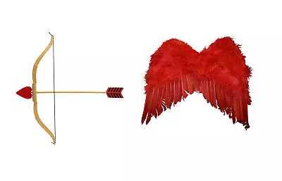 Child Cupid Bow Cupids Arrow Angel Red Wings Valentines Day Costume Accessory • $22.30