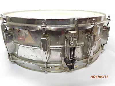 Vintage Ludwig 14 X5  Supraphonic Snare Drum Flaking Chrome 24 Pictures • $225