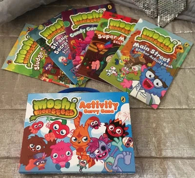 £4.71 • Buy MOSHI MONSTERS Activity Carry Case Sticker Books X 5 Bonus Secret Code Mind Cand
