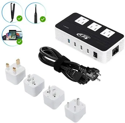 Key Power 220V To 110V Voltage Converter International Travel Adapter Europe US • $42.99