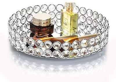 Feyarl Crystal Perfume Makeup Display Organizer Mirrored Decorative • $18.49