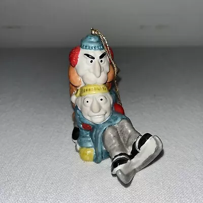 Vtg 1980 Rare Statler Waldorf Christmas Ornament Muppet Grumpy Guys Skates • $29