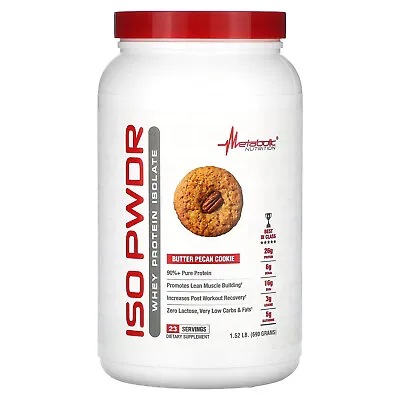ISOpwdr Whey Protein Isolate Butter Pecan Cookie 1.52 Lbs (690 G) • $49.99
