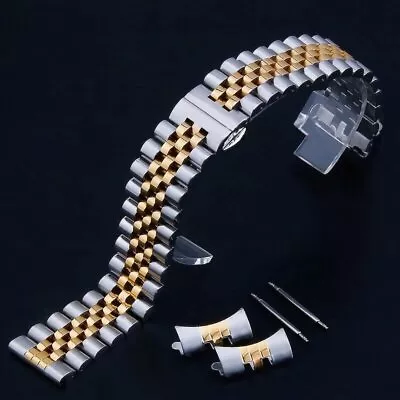 12-24mm Solid Stainless Steel Watch Strap Band Jubilee Watch Band Wrist Bracelet • $15.95