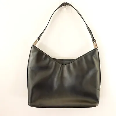 VINTAGE Gucci Bag Womens Black Shoulder Italian Hobo Luxury Purse PVC DEFECTS • $98.88