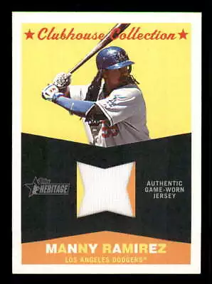 2009 Topps Heritage Clubhouse Relic MR Manny Ramirez Dodgers Jersey White • $4.89