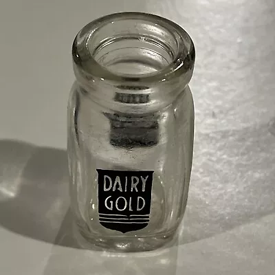 Dairy Gold Miniature Advertising Glass Bottle Vintage • $14.99