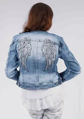 Heavenly Angel Wing Denim Jacket 8-10 • $129