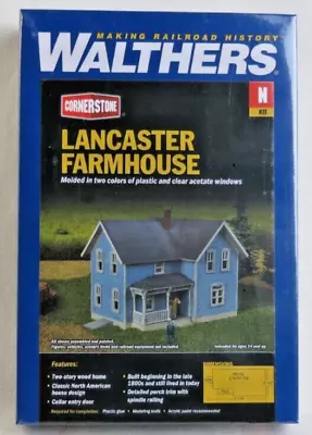 Walthers Cornerstone 933-3890 N Scale LANCASTER FARMHOUSE Kit • $38.80