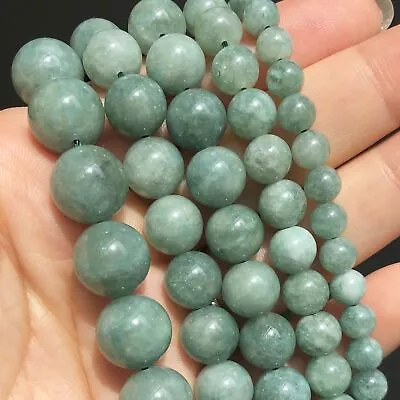 Burmese Jade Faceted Stone Beads Round Loose Spacer Bead Accessories DIY Crafts • $11.76