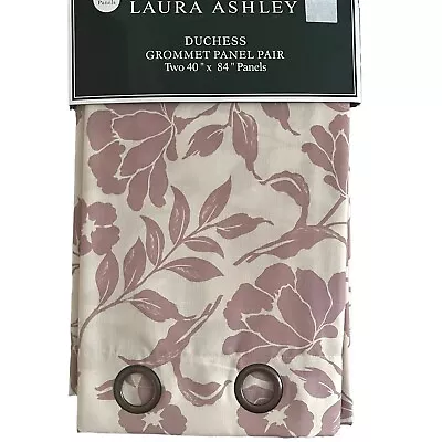 Laura Ashley Drapes Floral Window Panels Set 40x84 Grommet Curtains New • $19.97