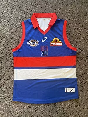 Western Bulldogs Asics AFL Football Bob Murphy 300  Jumper Guernsey Size Large • $80