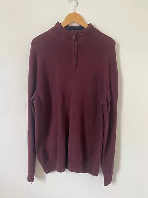 Gabicci Pullover Large Wool Mix Long Sleeve Knit 1/4 Zip Jumper  • £7.99