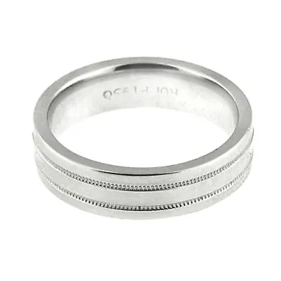 $2500  Platinum .950 Milgrain Design Women's 5 MM Wedding Band Ring Size 5.5 • $700